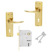 MORTICE LOCKSET PREM BRASS 2L
