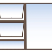 Alu W & D frame- PTT1518 BRONZE